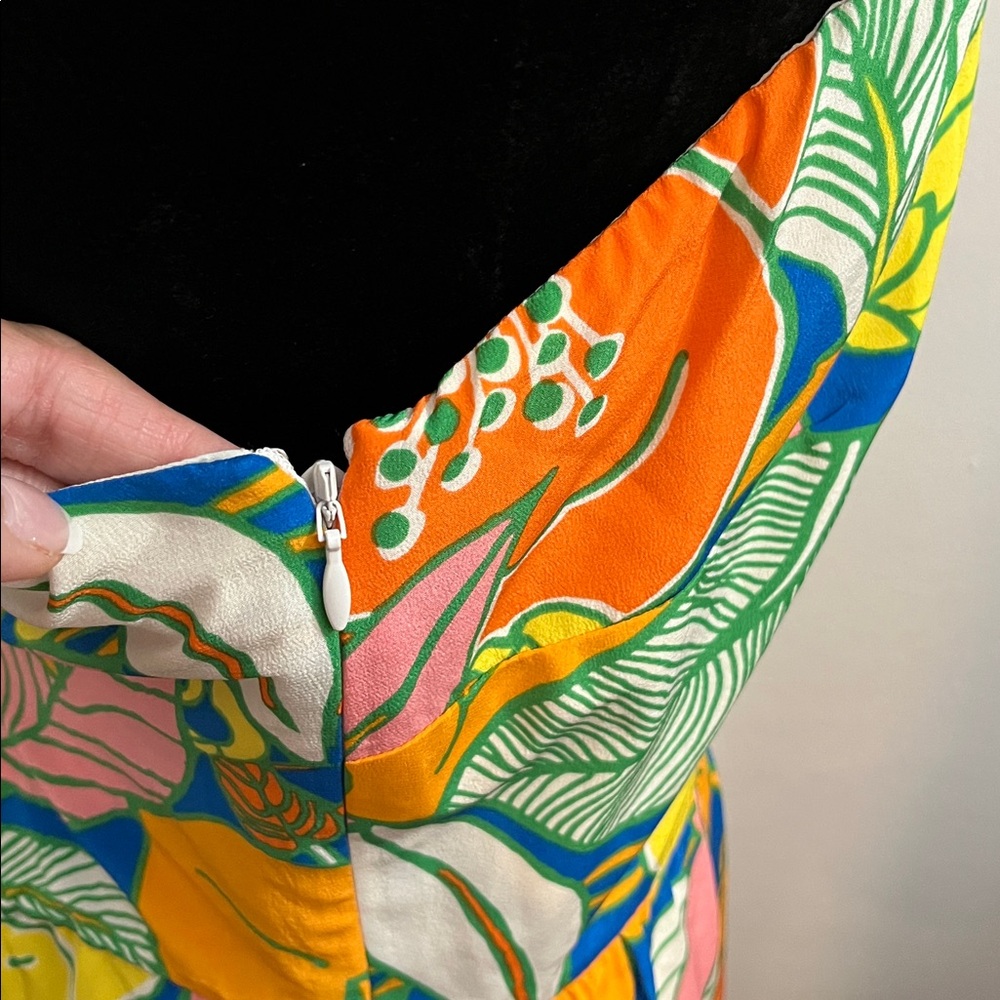 J.Crew one-shoulder silk midi dress in a tropical floral print - Picture 6 of 17